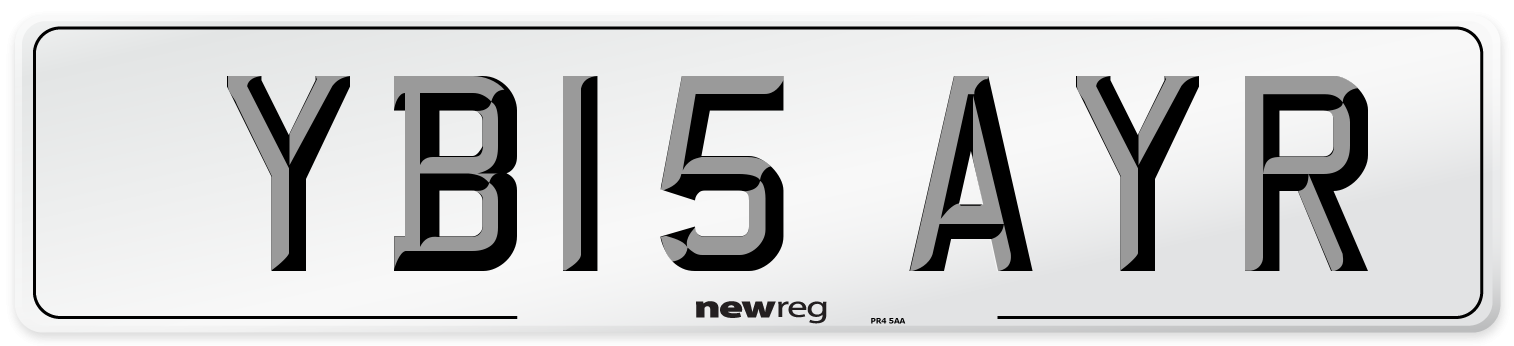 YB15 AYR Number Plate from New Reg